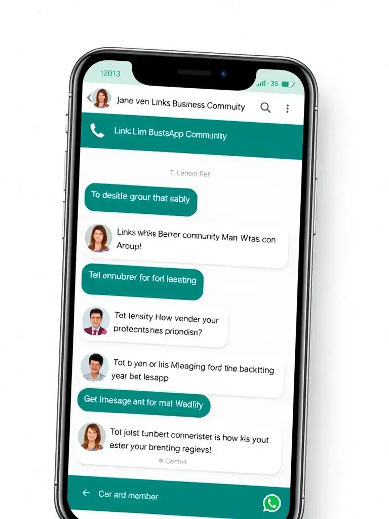 A screenshot of the Links Business Community WhatsApp group, showcasing active member discussions and information sharing.